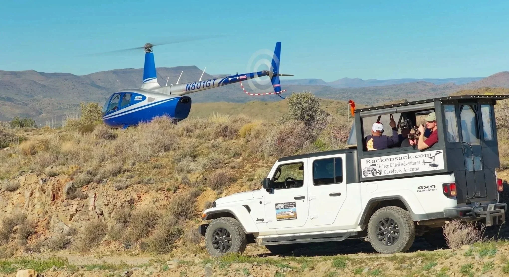 ミリタリー Desert Scorpion Helicopter & Desert Jeep Rackensack Helicopter Tour and Jeep Tour — Western Sky Helicopters